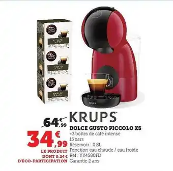 Super U Dolce gusto piccolo xs krups offre