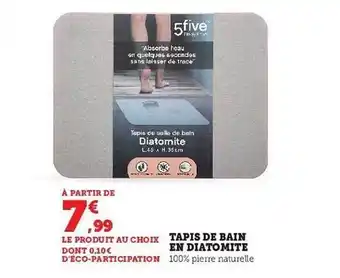 Super U Tapis de bain en diatomite offre