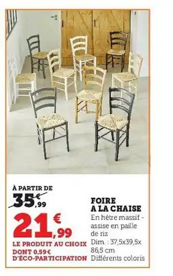Super U Foire à la chaise offre