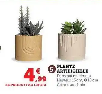 Super U Plante artificielle offre