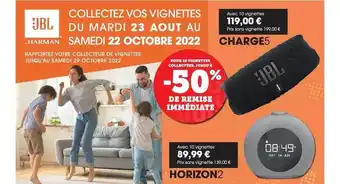 Super U Charge5, horizon 2 jbl by harman offre
