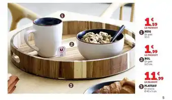 Super U Mug, bol, plateau offre