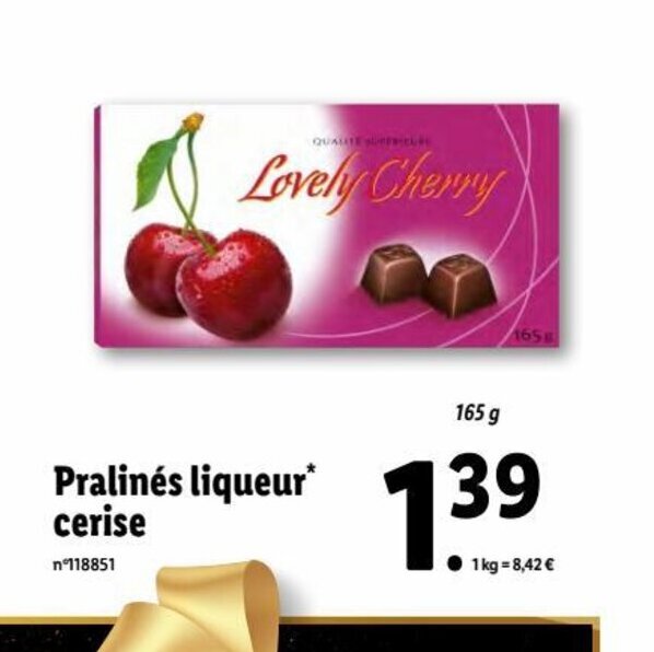 Promo Pralinés Liqueur Cerise chez Lidl
