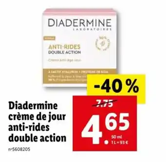Lidl Diadermine Créme De Jour Anti-Rides Double Action offre