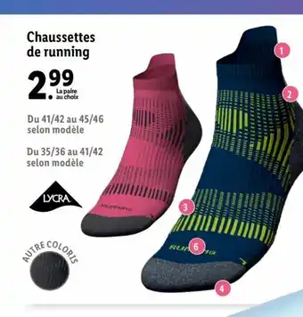 Lidl Chaussettes De Running offre