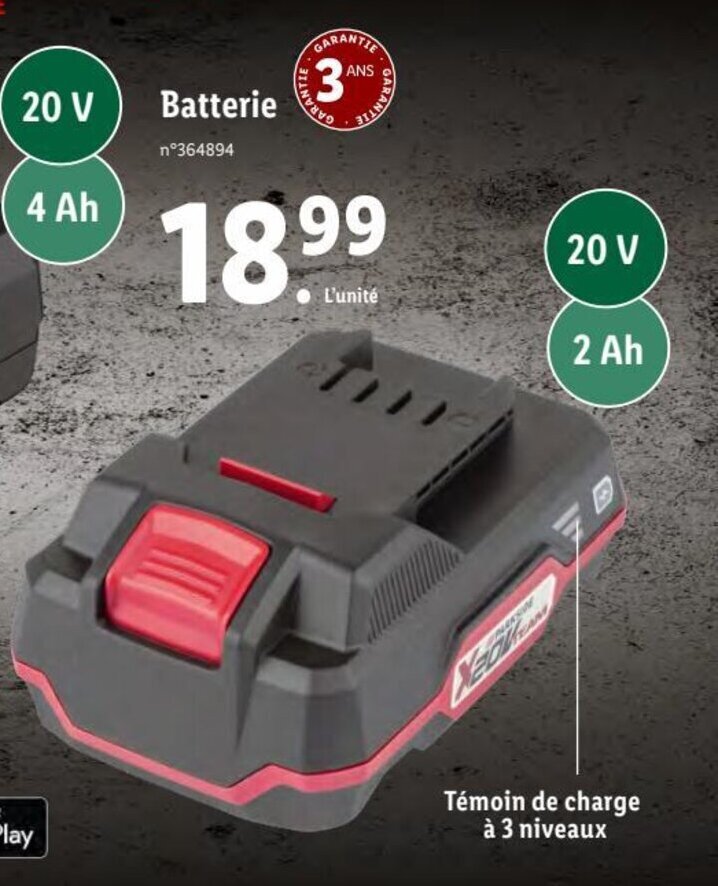 Promo batterie chez Lidl