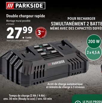 Lidl Double Chargeur Rapide offre