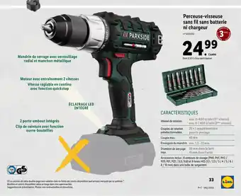 Lidl Perceuse-Visseuse Sans Fil Sans Batterie Ni Chargeur offre