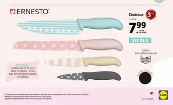 Lidl Couteaux offre