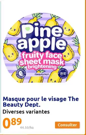 Action Masque Pour Le Visage The Beauty Dept offre