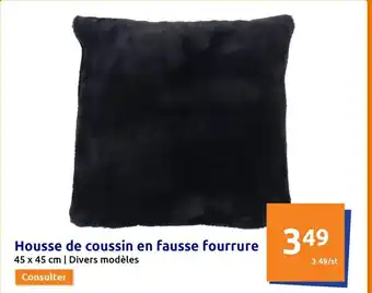 Action Housse De Coussin En Fausse Fourrure offre