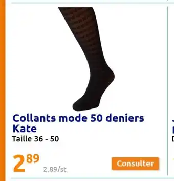Action Collants Mode 50 Deniers Kate offre