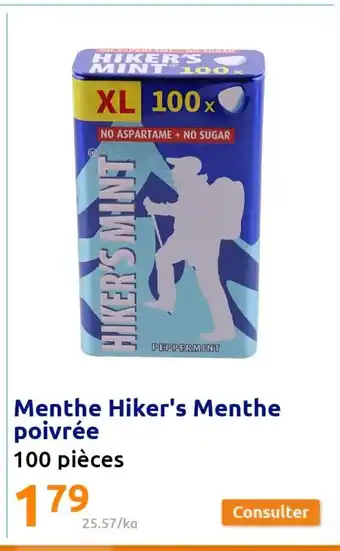 Action Menthe Hiker's Menthe Poivrée offre