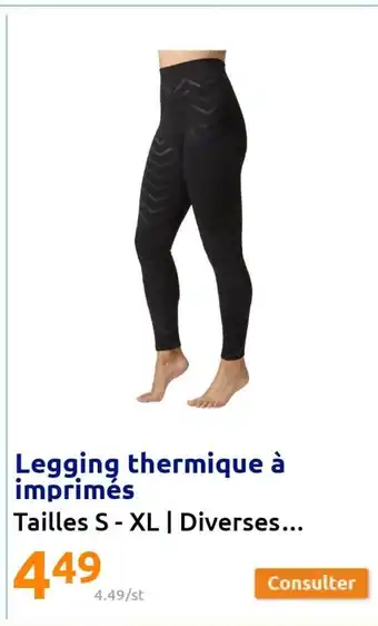 Action Legging Thermique A Imprimés offre