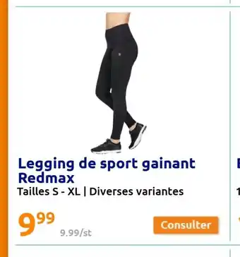 Action Legging De Sport Gainant REDMAX offre