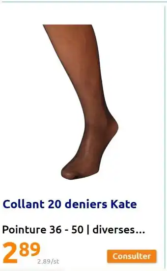 Action Collant 20 Deniers Kate offre