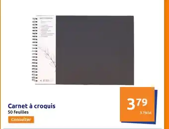 Action Carnet A Croquis offre
