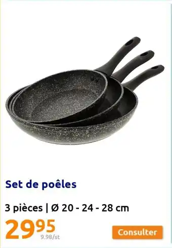 Action Set De Poeles offre