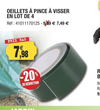 Outiror Oeillets A Pince A Visser En Lot De 4 offre