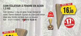 Outiror Coin éclateur A Fendre En Acier 1,5 kg offre