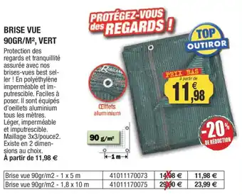 Brise Vue 90Gr/M2 , Vert