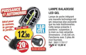Outiror Lampe Baladeuse Led Gel offre