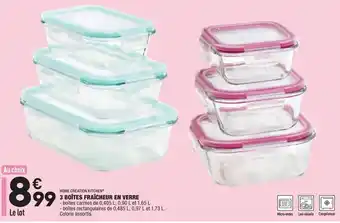 ALDI 3 Boîtes Fraîcheur En Verre offre