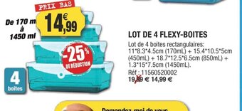 Outiror Lot De 4 Flexy-Boites offre