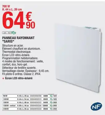 Brico Dépôt Panneau Rayonnat Saris offre