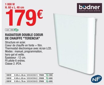Brico Dépôt Radiateur Double Coeur de Chauffe Terencia offre