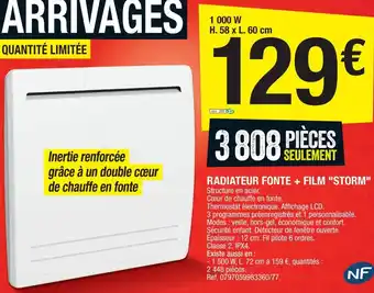 Brico Dépôt Radiateur Fonte + Fil Storm offre