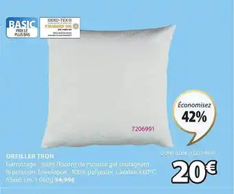 JYSK Oreiller tron offre