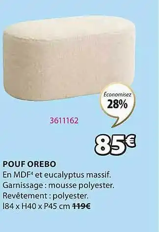 JYSK Pouf orebo offre