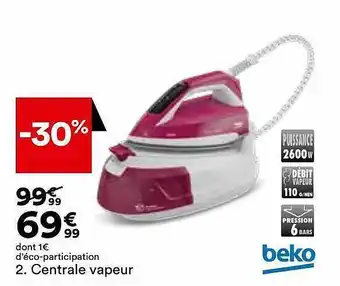 BUT Central vapeur beko offre