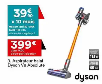 BUT Aspirateur balai dyson v8 absolute dyson offre