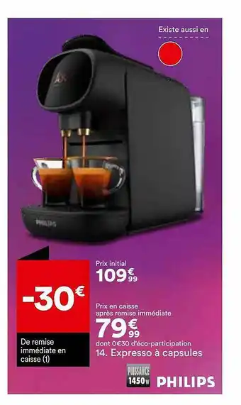 BUT Expresso à capsules philips offre