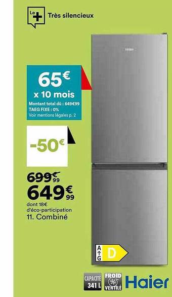BUT Combiné haier offre