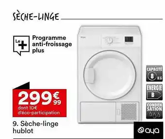 BUT Sèche-linge hublot aya offre