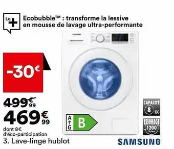 BUT Lave-linge hublot samsung offre