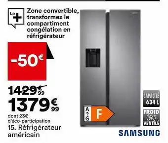 BUT Réfrigérateur américain samsung offre