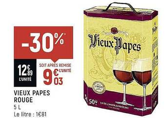 Spar Vieux papes rouge offre