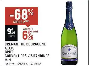Spar Crémant de bourgogne a.o.c. brut couvent des visitandines offre