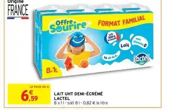 Intermarché Hyper Lait uht demi-écrémé lactel offre