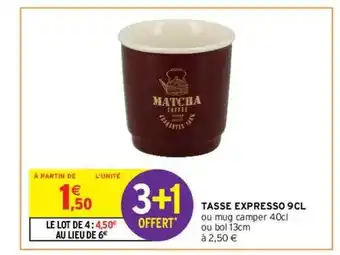 Intermarché Hyper Tasse expresso 9 cl offre
