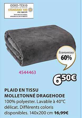 JYSK Plaid en tissu molletonné dragehode offre