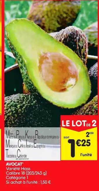 Leader Price Avocat Hass offre