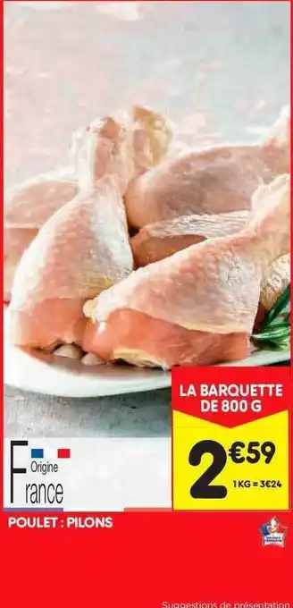 Leader Price Poulet : Pilons offre