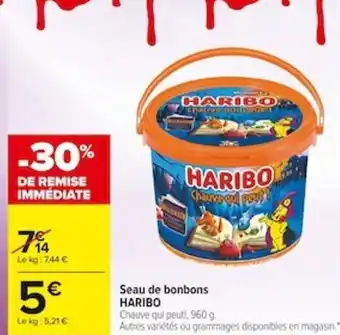 Carrefour Market Seau de Bonbons Haribo offre