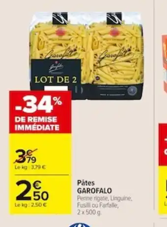 Carrefour Market Pâtes Garofalo offre