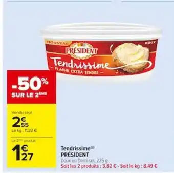 Carrefour Market Tendrissime President offre